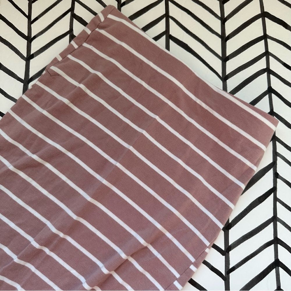 Heart & Hips Light Pink Striped Stretch Pencil Skirt